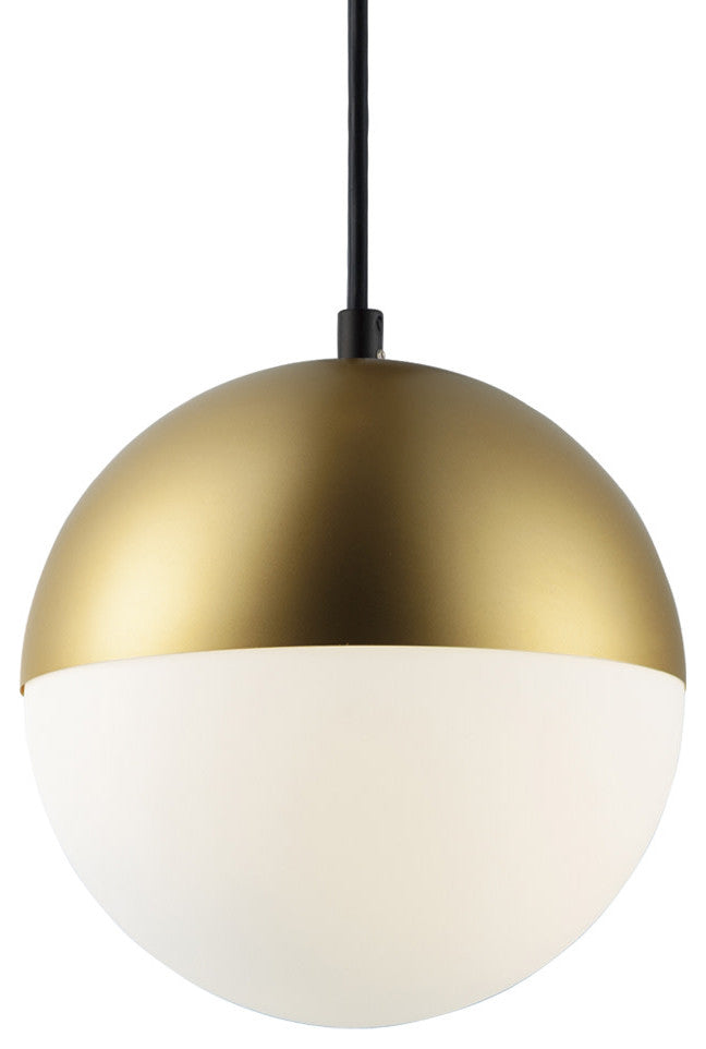 ET2 E20361-92 Half Moon 8"W LED Mini Pendant - Metallic Gold