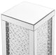 12" Crystal End Table, Clear Mirror Finish