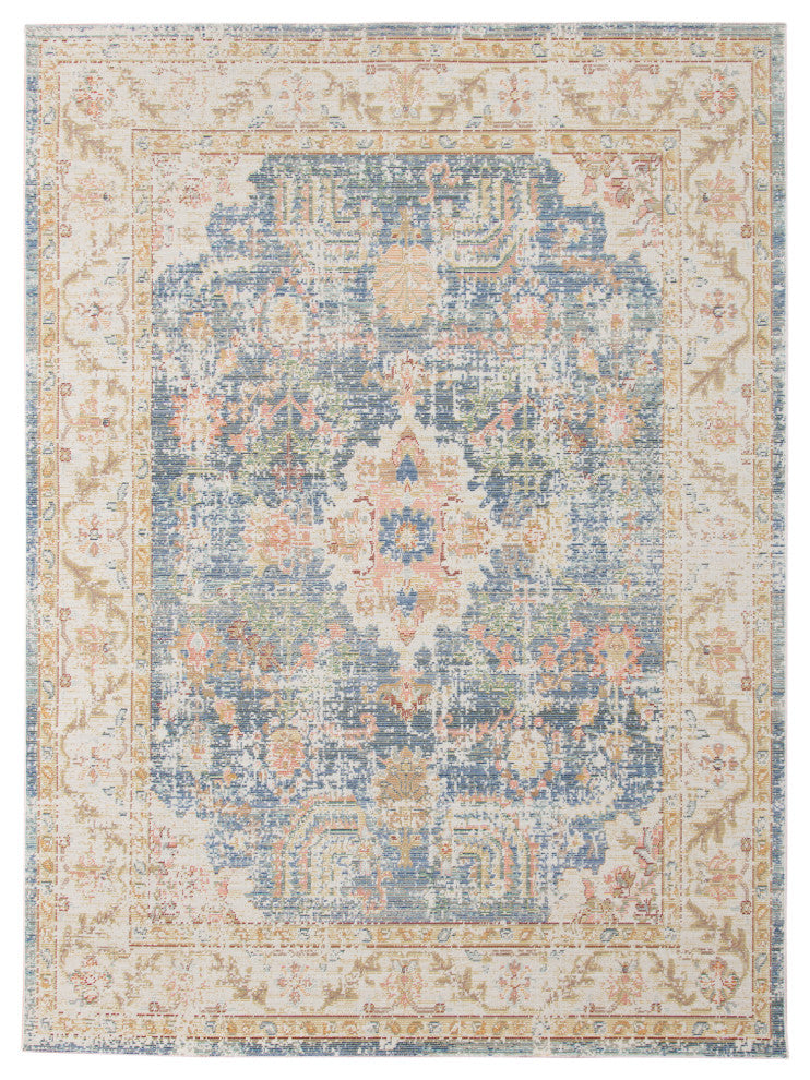 Century Bethel Area Rug, Blue, 7'10" x 10'6", Bordered