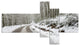 Snow Storm at Piornedo Spain, Landscape Canvas Art, 60"x32", 5 panels