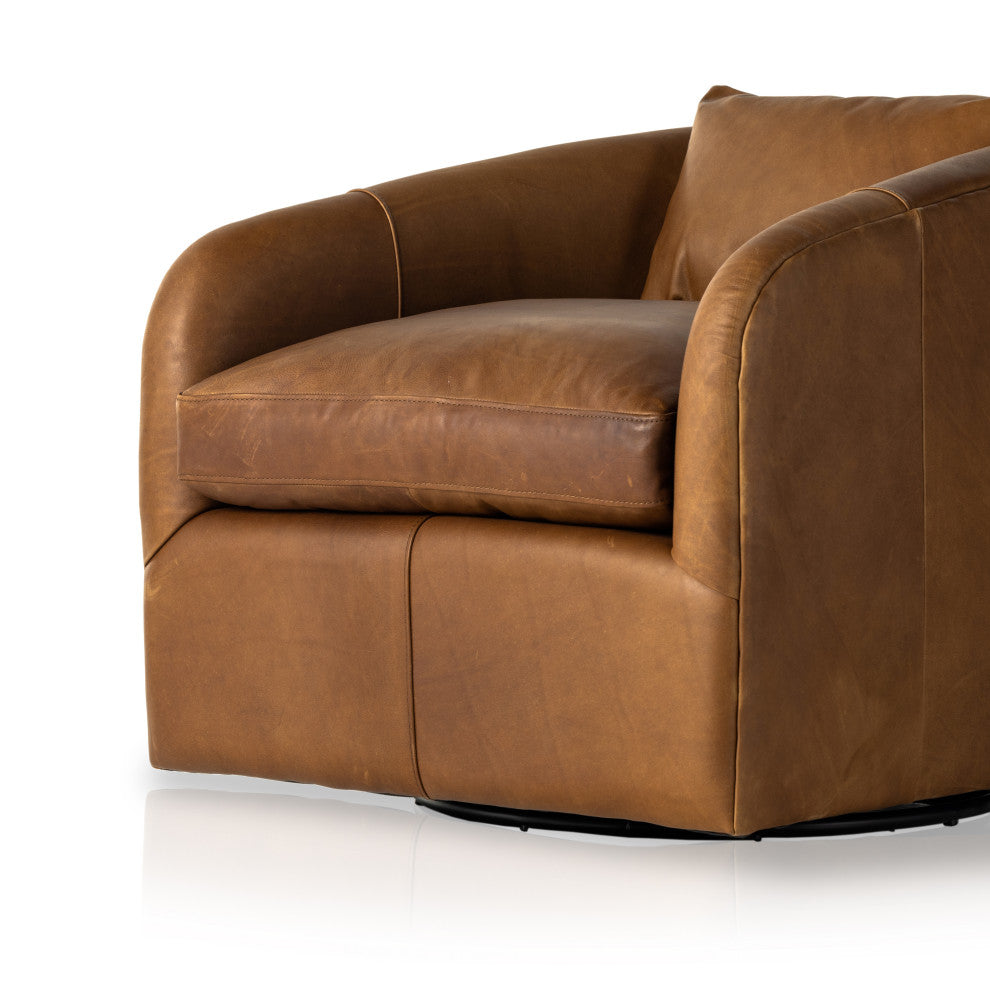 Topanga Swivel Chair-Antique Sienna