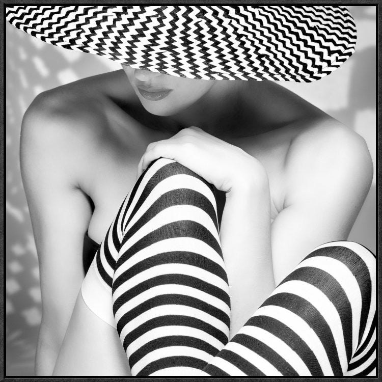 "Zagging That Zig" Framed Canvas Giclee by Howard Ashton-Jones, 25x25"