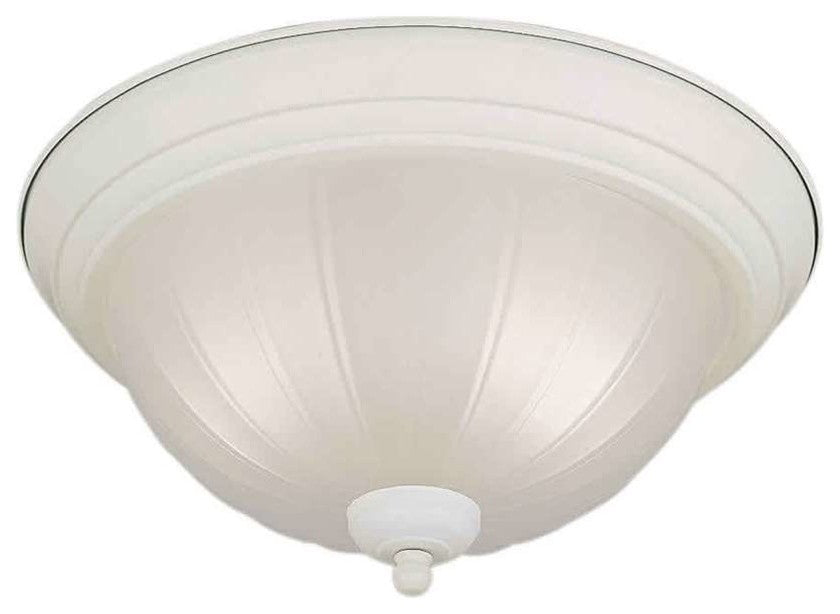 Forte Lighting 2-Light Fluorescent Flush Mount in White
