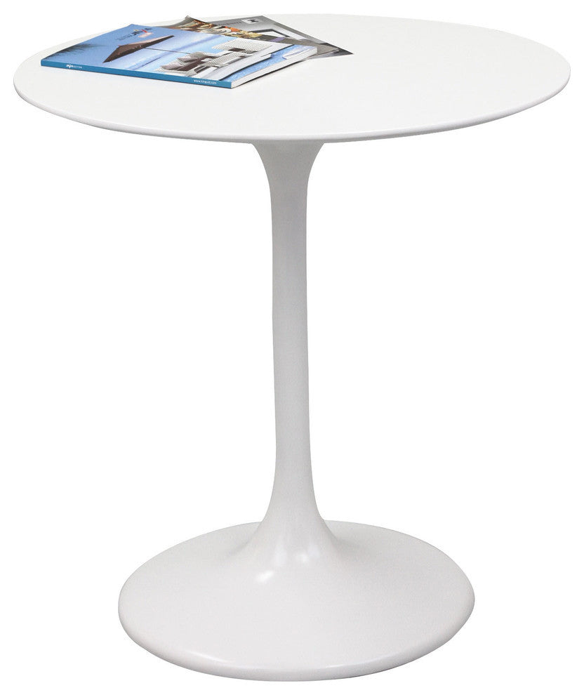 Modern Contemporary Kitchen 28" Fiberglass Dining Table White