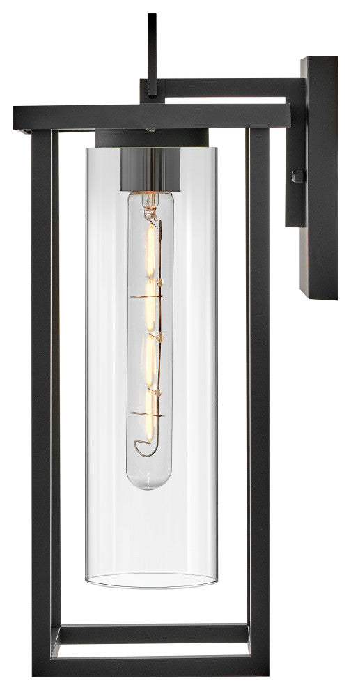 Lark Mateo 17" Medium Outdoor Wall Mount Lantern, Black