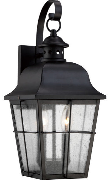 Quoizel MHE8409K Two Light Outdoor Wall Lantern Millhouse Mystic Black