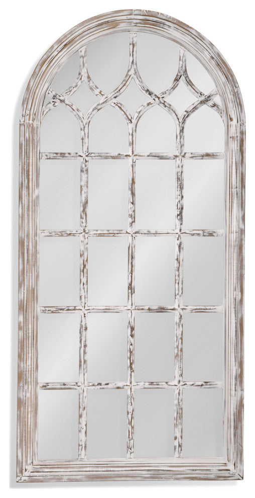 Ingram Floor Mirror - Distressed White