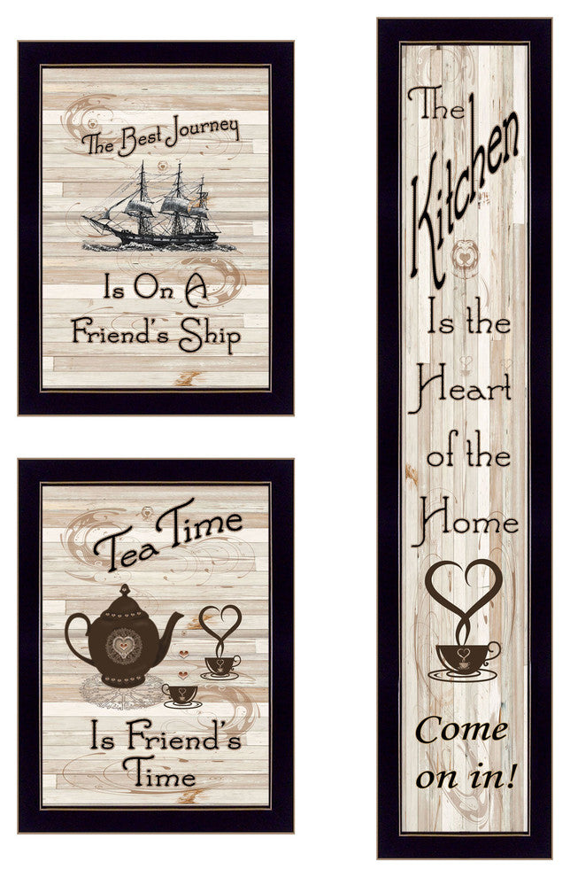 "The Kitchen Collection II" 3-Piece Vignette, Black Frame