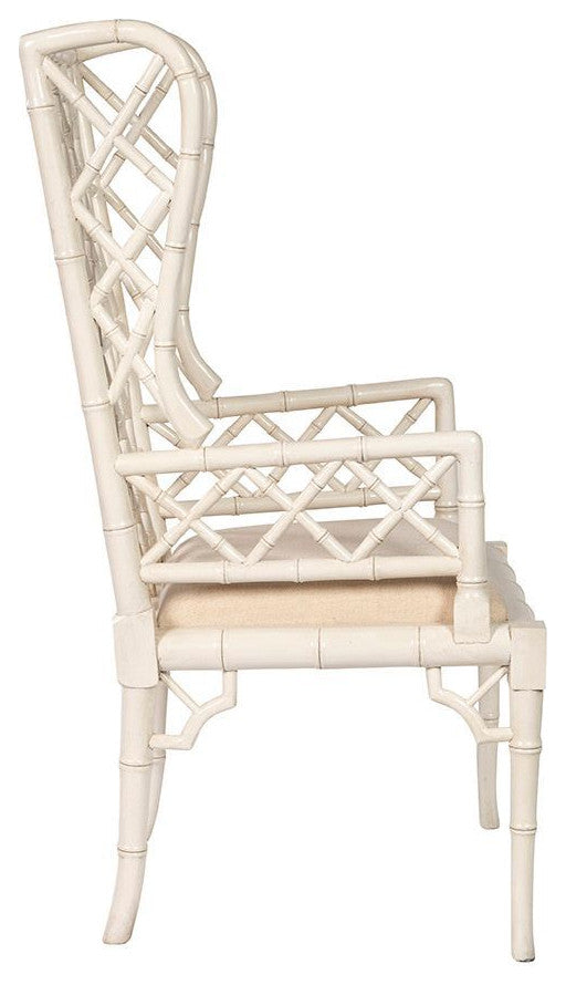 Regency Mahogany Wingback Chair, Neutral