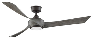Fanimation Wrap Custom Ceiling Fan Matte Greige/Weathered Wood/LED Light, 60"