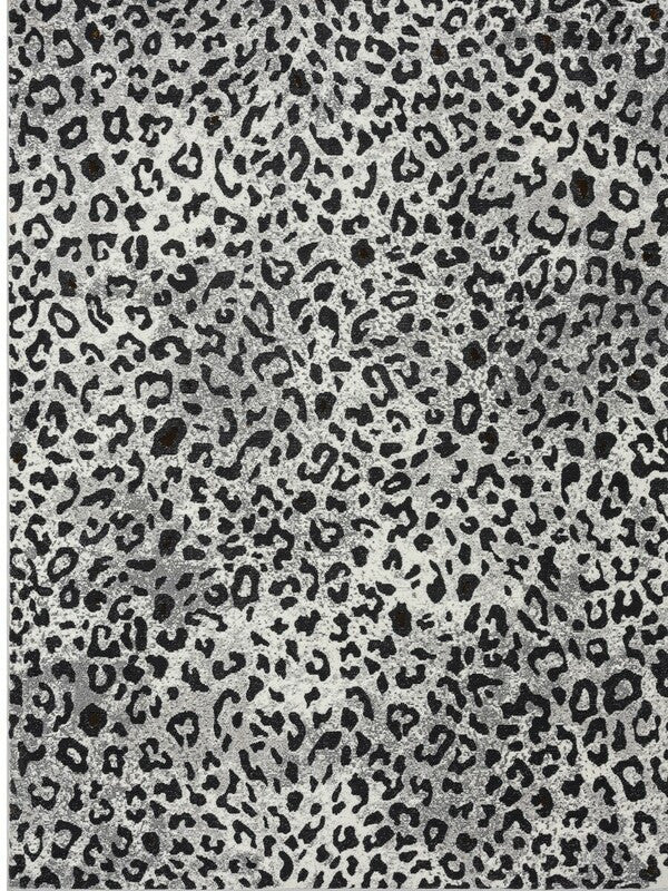 8??x 10??Black and Gray Cheetah Print Area Rug