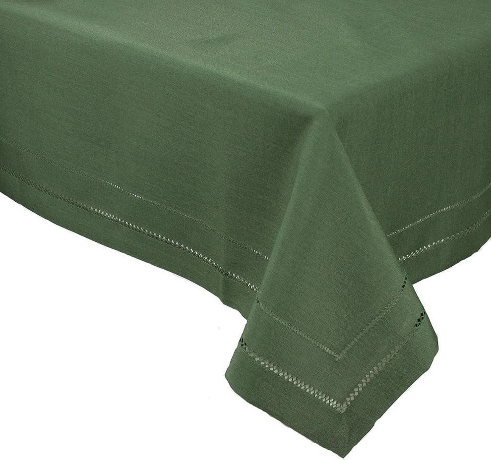 Double Hemstitch Easy Care Tablecloth, 60"x84", Pine