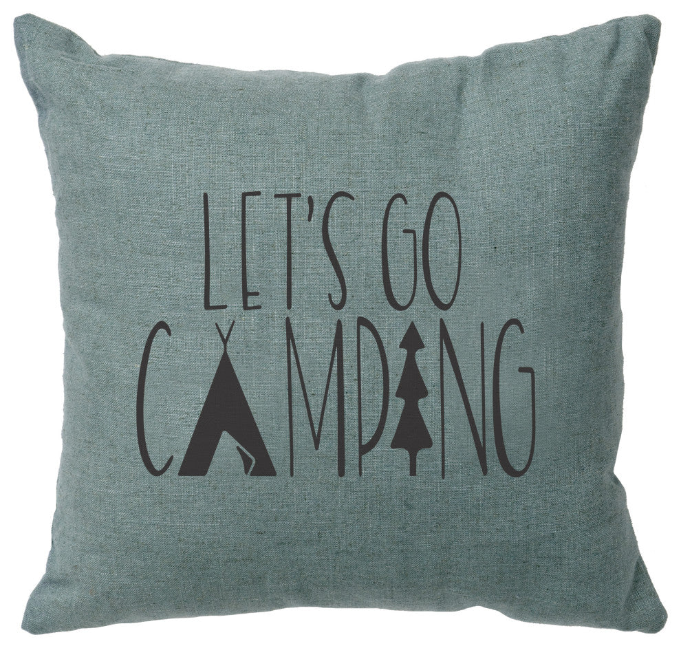 Image Pillow 16x16 Go Camping Linen Ocean