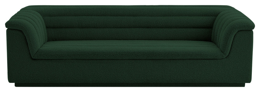 Cascade Upholstered Set, Green, Boucle Fabric, Sofa