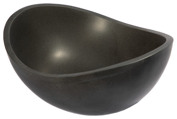 Eden Bath EB_S043LS-H Small Canoe Vessel Sink - Lava Stone