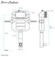 2x6 Concealed In-Wall Toilet Tank Carrier System for Back to Wall Toilet