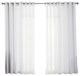 Tulle Sheer Curtains With Attached Valance, Pair, Nordic White, 84"
