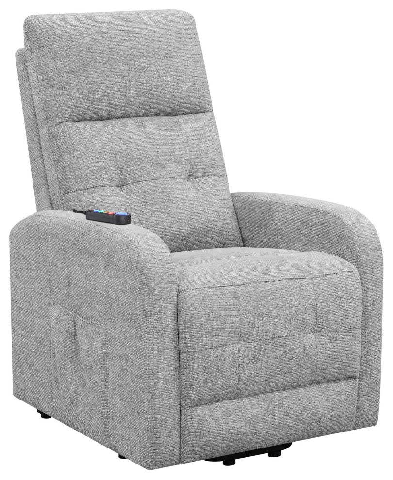 Power Lift Massage Chair with Storage Pocket, Gray