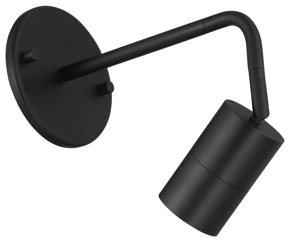 Cafe 1 Light LED Wall Or Ceiling Spotlight, Matte Black