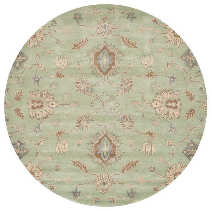 Safavieh Wyndham Wyd202A Rug, Light Green, 7'0"x7'0" Square