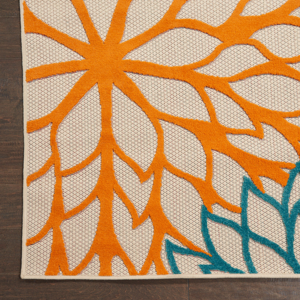 Nourison Aloha 3' x 5' Green Tropical Area Rug