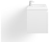 Beacon Bath Vanity, High Gloss White, 60", Single Sink, Wall Mount