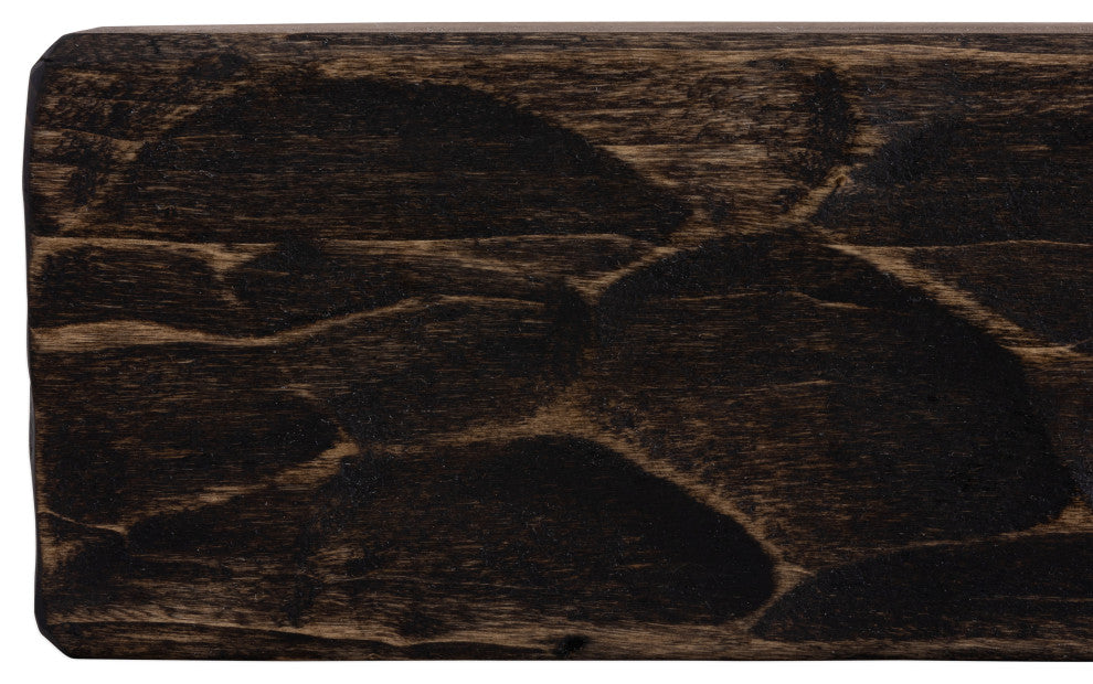 Rough Hewn Fireplace Shelf Mantel, Dark Chocolate Oak, 72"