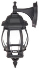 Down-Facing Carriage Outdoor Fixture Black Powder Clear Beveled Glass