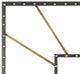 Benzara BM209367 Open Frame Metal Wall Clock With Roman Numerals, Black and Gold