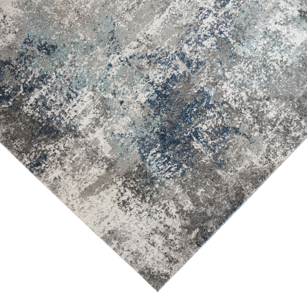 Yasmin Deva Area Rug, Blue, 5'3" x 7'3", Abstract
