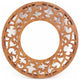 23.5" x 23.5" x 1.75" Brown Traditional Wooden Wall Mirror