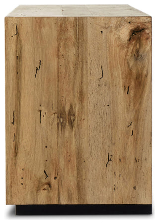 Abaso Media Console Rustic Wormwood Oak