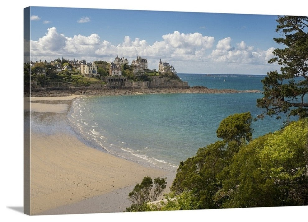 "Dinard beach in Bretagne" Wrapped Canvas Art Print, 36"x24"x1.5"