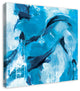 Blue Paint Strokes and Drips 30x30 Canvas Wall Art