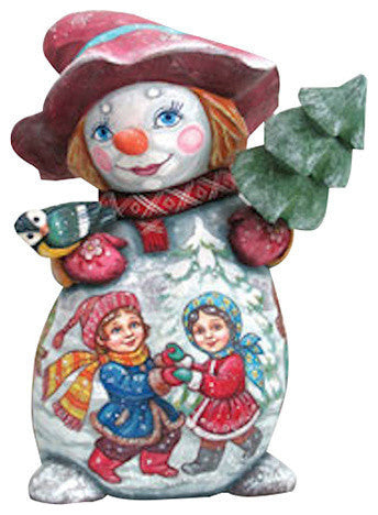 Kids Fun Mrs. Showgirl, Woodcarved Figurine
