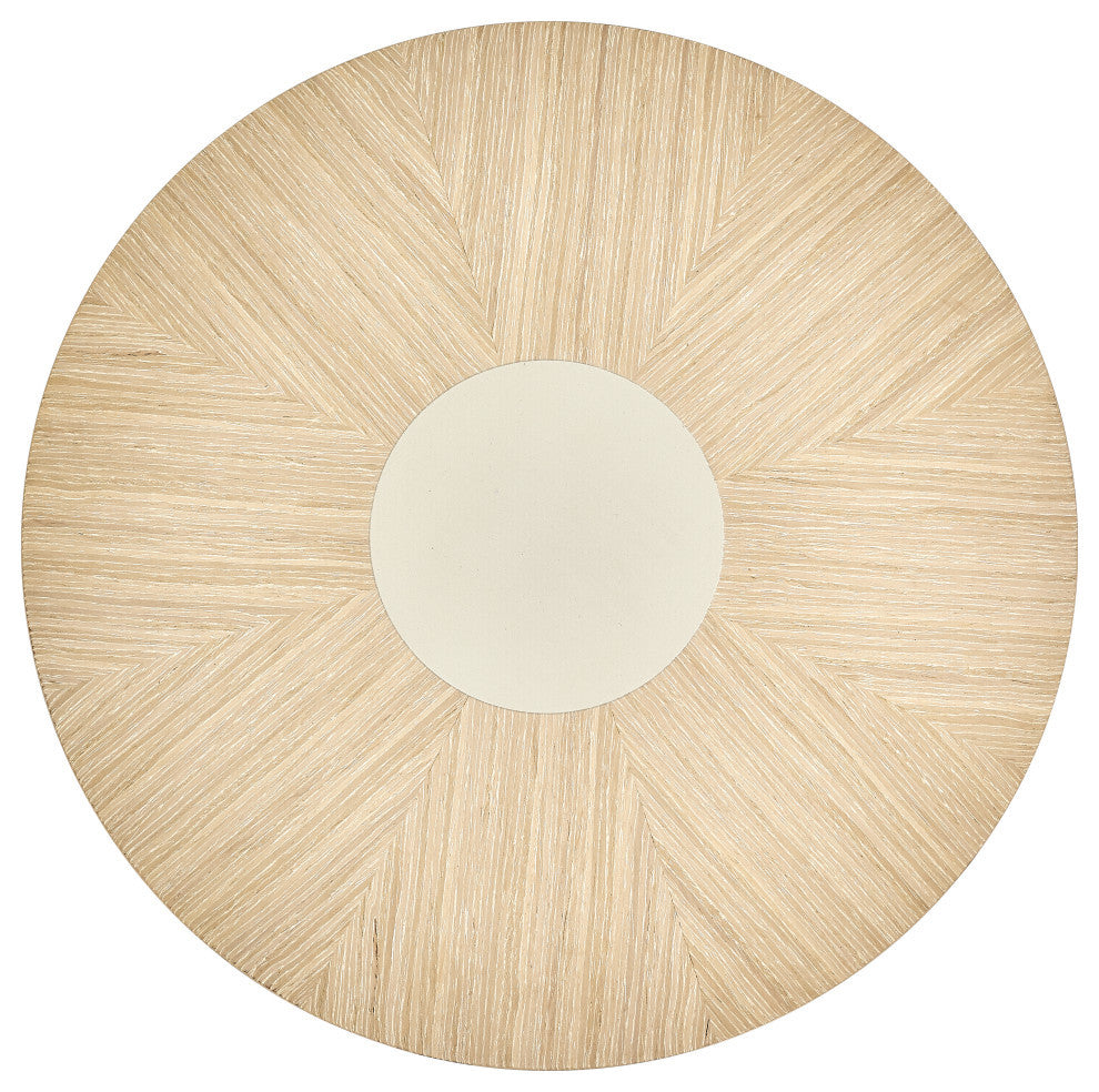 Laguna Ridge Round Chair Side Table, Washed Oak