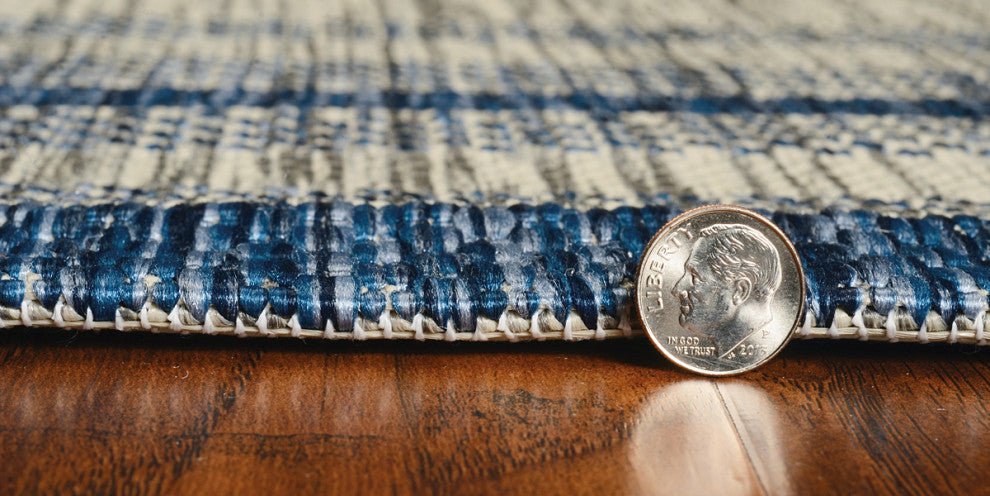 KAS Provo 5756 Gray/Denim Cape Cod Area Rug, 5'3"x7'7"