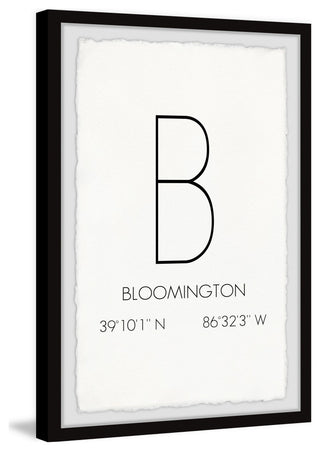 "B Bloomington" Framed Painting Print, 8x12