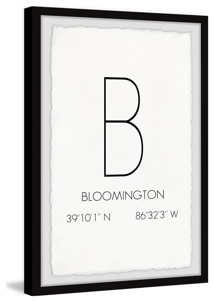 "B Bloomington" Framed Painting Print, 8x12