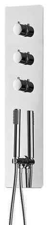 5-Function Shower Set, Thermostatic Mixer, LED Ceiling Shower Head