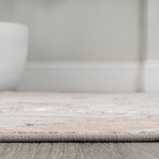 Slant Modern Abstract Beige/Gray 2 ft. x 8 ft. Runner Rug