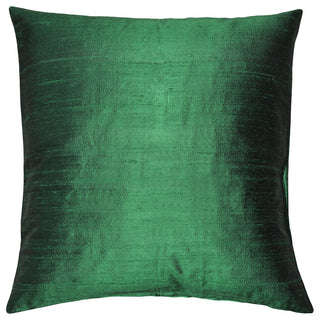 Pillow Decor Sankara Silk Throw Pillows 18"x18", Forest Green