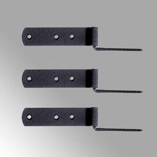 Black Shutter Gate Strap Hinge 4" L Galvanized Steel Wrought Iron Pack of 3