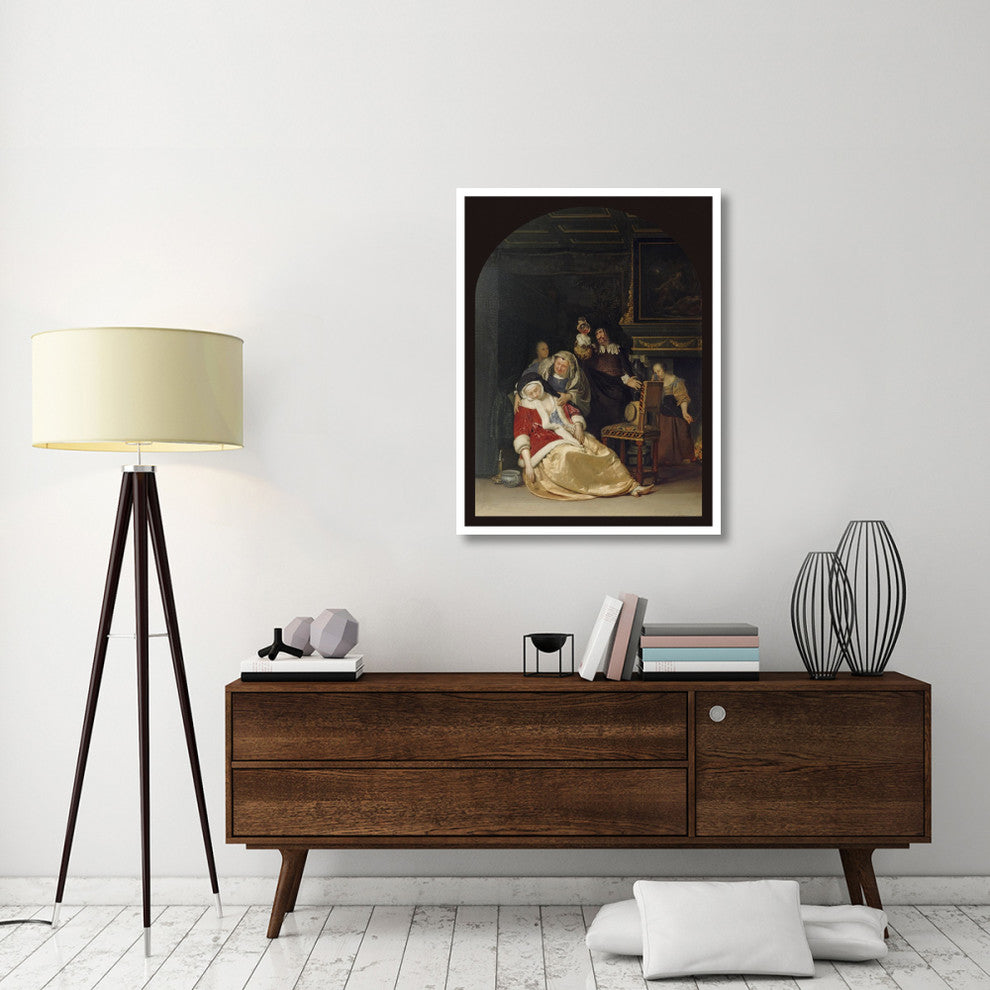 "The Doctor's Visit" Digital Paper Print by Frans van Mieris, 32"x42"