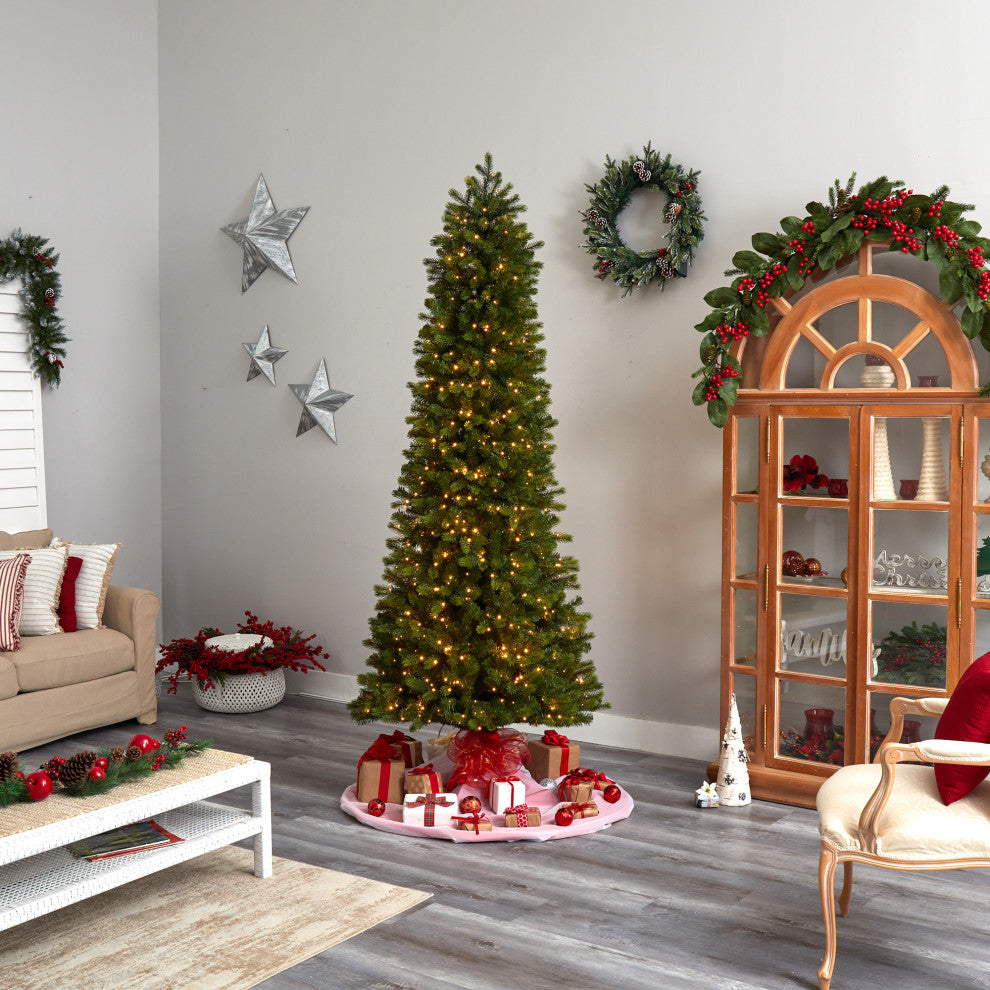 T3513 8.5' Slim Colorado Mountain Spruce Artificial Christmas Tree