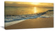 "White Waves Under Yellow Sunset" Modern Beach Canvas Art Print, 40"x20"