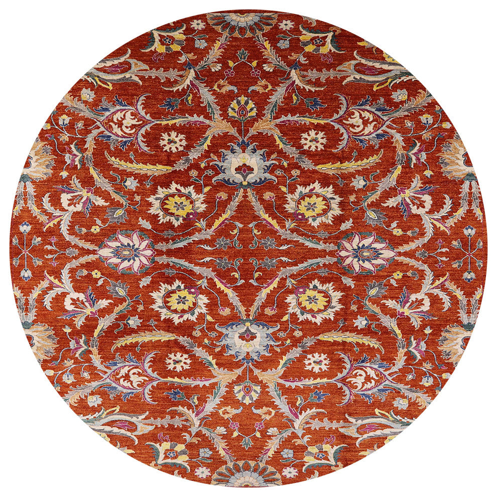 Ahgly Company Indoor Round Mid-Century Modern Area Rugs, 5' Round