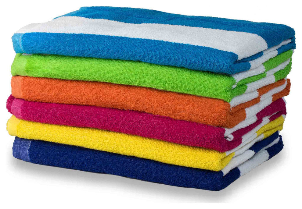 Copa Cabana 6- Piece 100% Cotton Beach Towel Multi Color