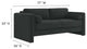 Visible Boucle Fabric Sofa - Black
