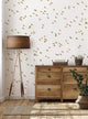 Soaring Birds Peel and Stick Vinyl Mural, Gold, 24"w X 96"h, 6 Panel Set
